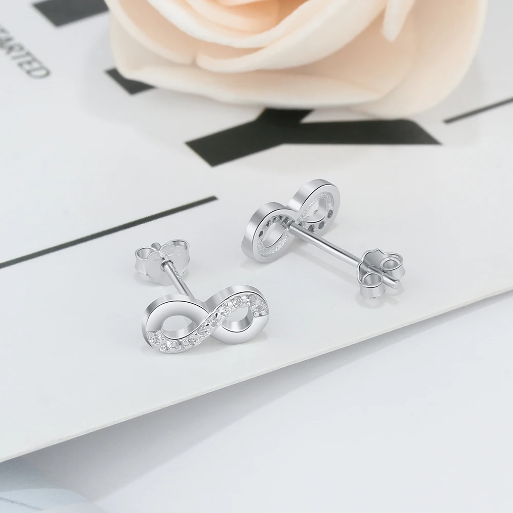 Setovi nakita od 925 sterling srebra Infinity Love Za žene Циркониевое Prsten Narukvice Naušnice Vjenčanje Nakit Kit (Lam Hub Fong) Slika  1