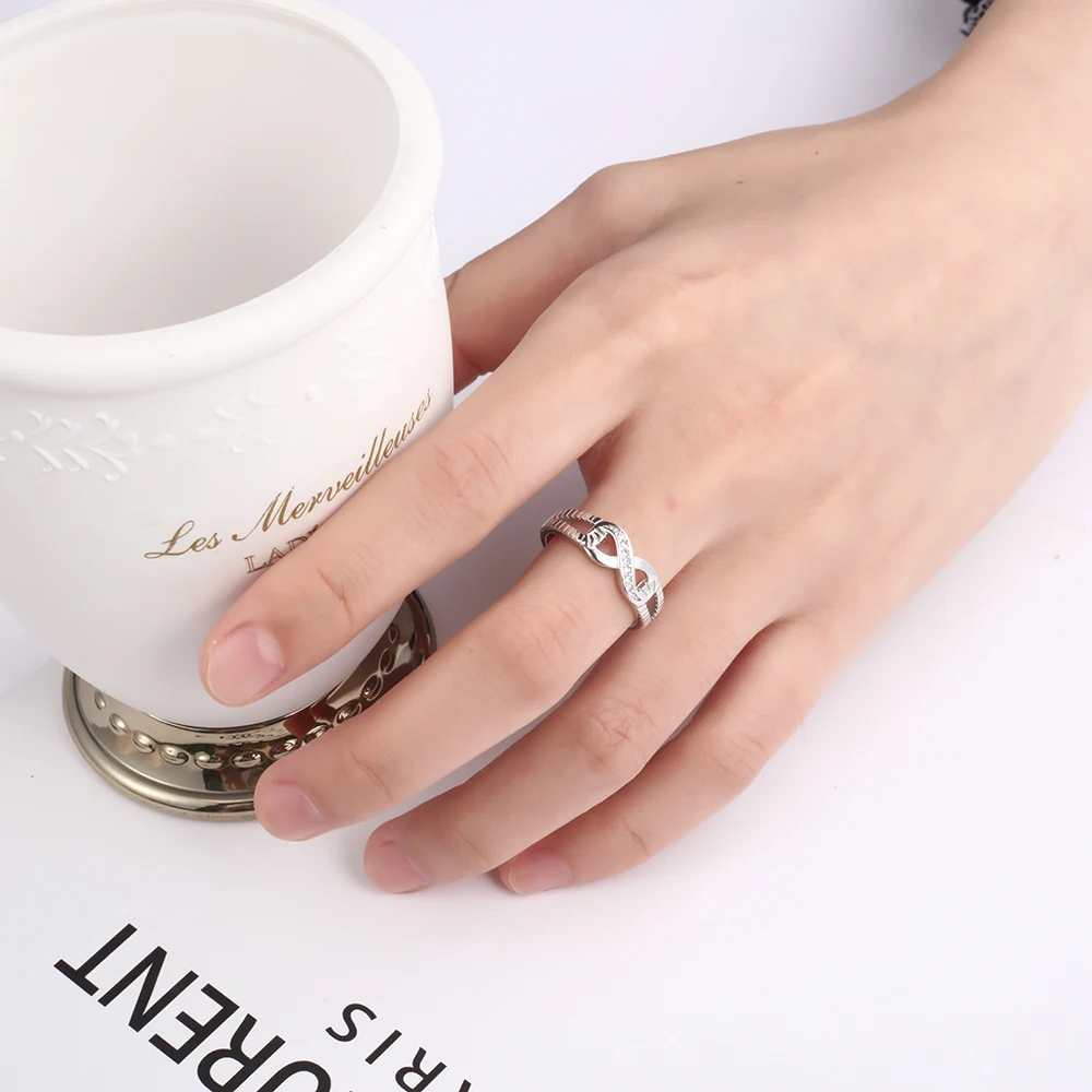 Setovi nakita od 925 sterling srebra Infinity Love Za žene Циркониевое Prsten Narukvice Naušnice Vjenčanje Nakit Kit (Lam Hub Fong) Slika  3