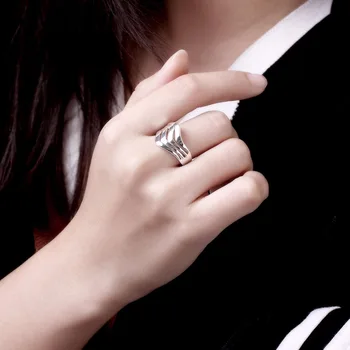 Božićni poklon za žene djevojka srebro prsten Prekrasan Vjenčani dar srebro prsten Slatka moda klasični nakit veličine 8 R123