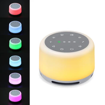 Topla rasprodaja RGB Nightlight 24 Smirivanje Zvuka Stroj Bijele Buke za spavanje Prijenosni Zvučni stroj za spavanje za djecu i odrasle
