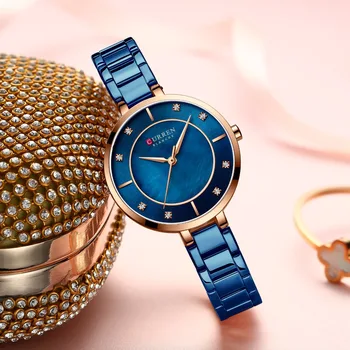 Elegantne ženske satove Rose gold Luksuzni sat sa štrasom Ženske haljine kvarcni ručni satovi satovi za djevojčice Sat Izravna dostava