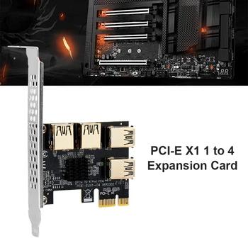 PCIE (PCI-E Riser Card X1/X4/X8/X16 od 1 do 4 Hub multiplikatora USB 3.0 X16 PCI Express 1X 16X Adapter Za майнинга Биткойнов ETH