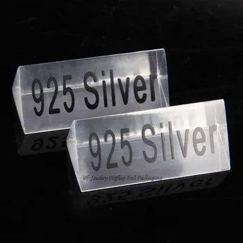 Visokokvalitetna Akrilna Srebrna Oznaku 925 Sterling Prikaz Nakit i Rekvizite Brojač Nakit Indikator Vodiča za kupnju Srebra 925 sterling