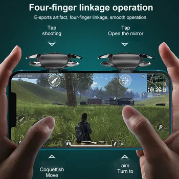 2 kom. Mobilni Gamepad Kontroler, Gamepad PUBG Okidač navigacijsku tipku L1R1 Gumb Vatre Strijelac Cilj navigacijsku tipku za Smartphone Samsung Oneplus