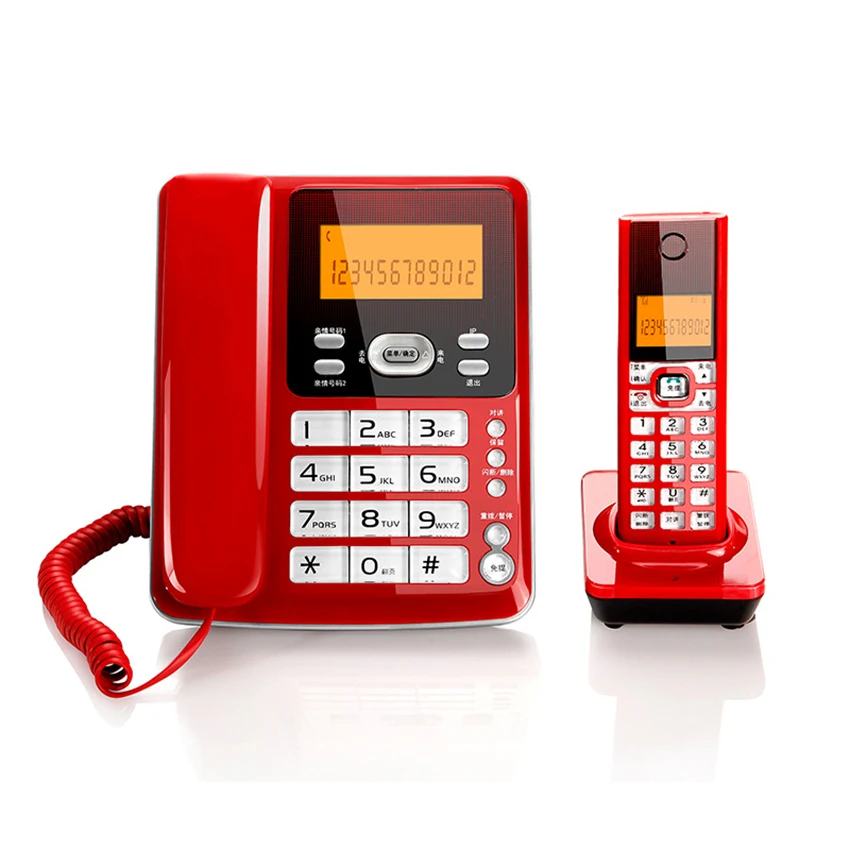Proširiva Wired/Wireless Telefonski sustav sa Sekretaricom-Id pozivatelja, Bazna stanica i Bežični 1 Telefonska slušalica Fiksni telefon Slika  1