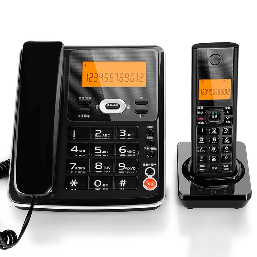 Proširiva Wired/Wireless Telefonski sustav sa Sekretaricom-Id pozivatelja, Bazna stanica i Bežični 1 Telefonska slušalica Fiksni telefon Slika  3