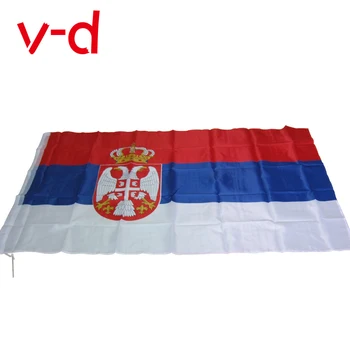 Besplatna dostava xvggdg Zastava Srbije Poliester Zastava 5*3 FT 150*90 CM Visoka Kvaliteta Vješanje i leta