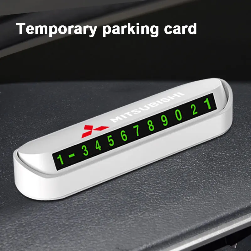 Sjajni automobil znak privremena парковочная kartice telefonski broj registarske pločice za Mitsubishi montero v20 v80 sport lancer ex evo asx pajero 2 Slika  2