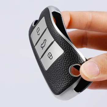 Kožna Torbica za sklapanje ključa automobila TPU za Roewe RX5 2017 za MG ZS Automatski Torba Privjesak za ključeve Držač Ljuske Zaštitna Oprema
