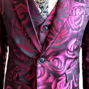 Odijelo muško kvalitetan kostim sa po cijeloj površini ruže casual odijelo smoking Novi жаккардовый muško odijelo plus size modni odijelo za stranke