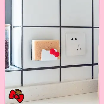 Hello Kitty Je Crtani Slatka Zidni Završni Stalak Crtani Plastike Za Spremanje Kuhinjskog Spužve Odvodnim Stalak Dojenče Kutija Za Skladištenje