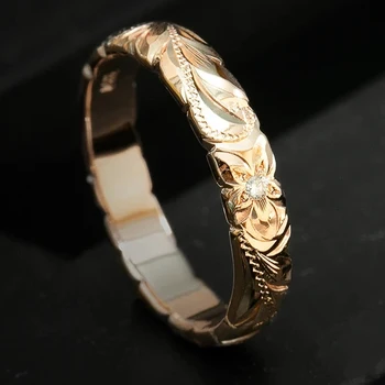 Huitan Jednostavan Elegantan Klesanog Cvjetni Dizajn Donje Prsten je Savršen Poklon Za Godišnjicu, Elegantan Ženski Prsten Na prst Modni Nakit Topla rasprodaja