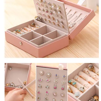 Mali Trg Naušnice Jednostavna kutija za nakit Ženski Ručni Princeza Naušnice u europskom stilu Prsten Kutija Za pohranu nakit za ruke