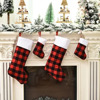 Novu Godinu 2022 Božićne Čarape, Torba Božićni Poklon Vrećicu Bombona Božićne Ukrase za dom Tkanina Čarapa Božićni Ukras Božićnog drvca