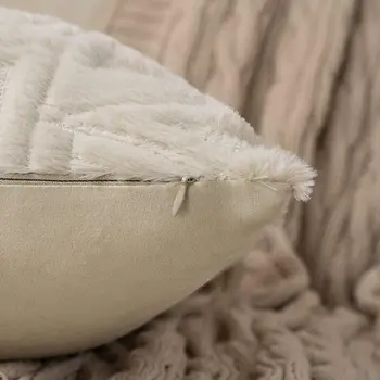 Plišani jastučnicu s vezom torba 50x50 cm/60x60 od umjetnog krzna soft trg jastučnicu skandinavski kauč na jastučnicu za zagrljaje spavaća soba ukras kuće