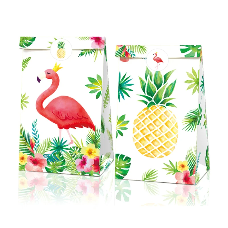 12 kom. Havaji Flamingo Poklon paketi za stranke Poklon paketi za keks Kutija za ljeto Havajski zurke na Dan rođenja Luau Tropski Dekor za stranke Slika  1