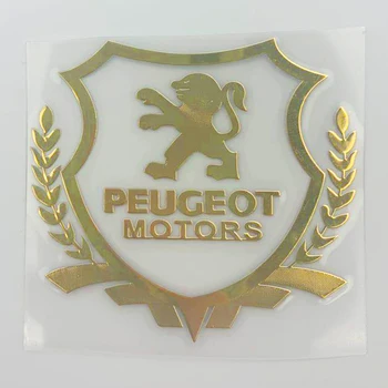 3D Zlatni Pojas u Boji Oznaka na vozilu s logotipom sustava ikone za Peugeots 107 108 206 207 308 307 508 2008 3008 stil vozila