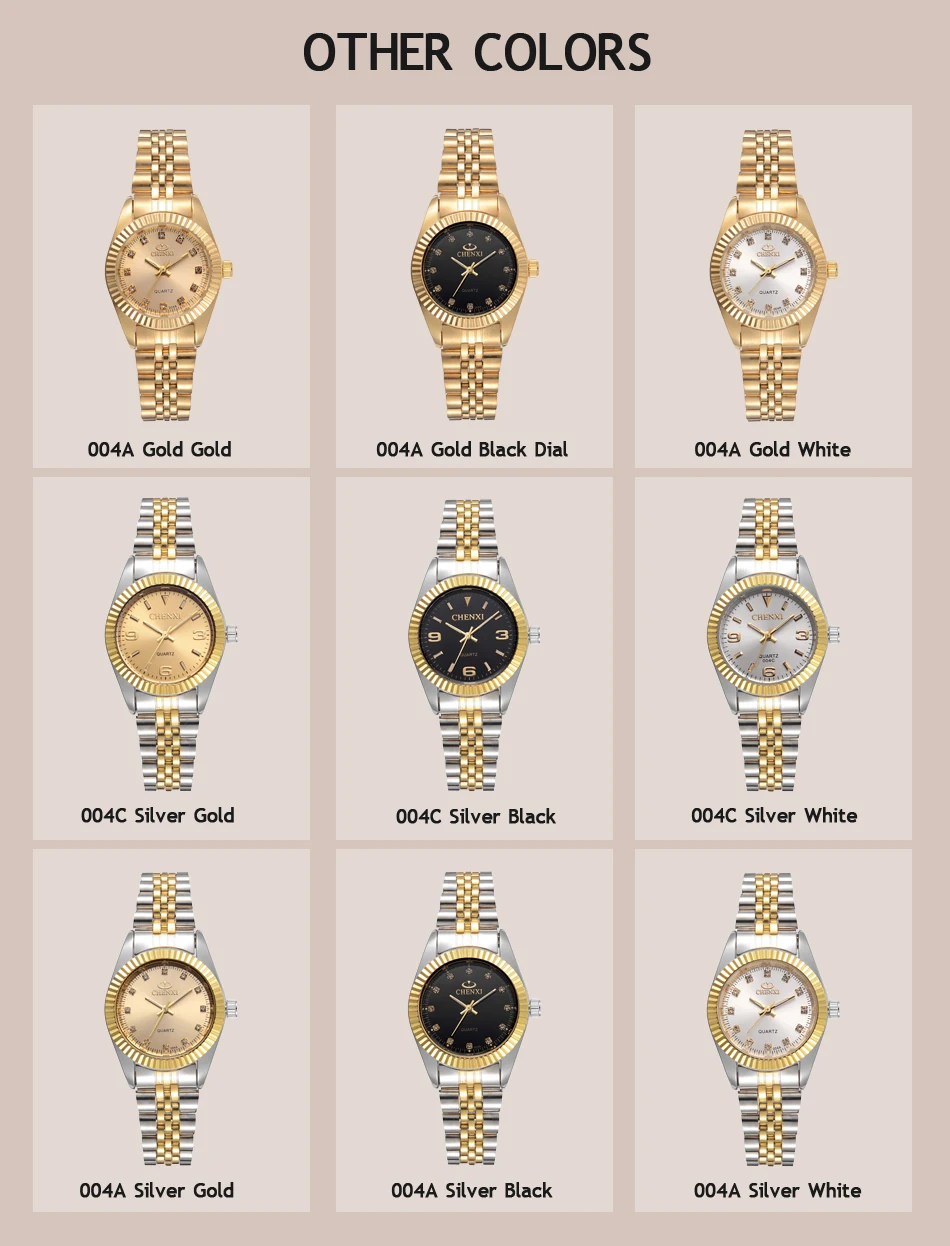 Satovi CHENXI Ženske mali satovi Luksuzni Zlatni Kvarcni Ručni Sat Od Nehrđajućeg Čelika Jeftini cijene Дропшиппинг Reloj Mujer Slika  2