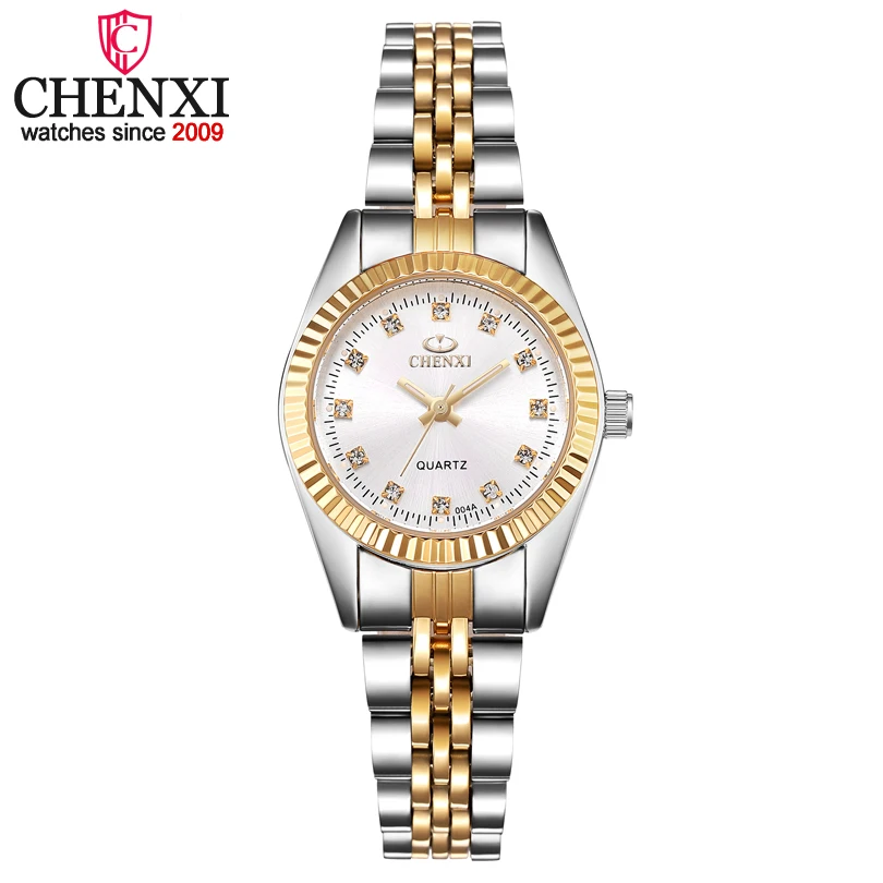 Satovi CHENXI Ženske mali satovi Luksuzni Zlatni Kvarcni Ručni Sat Od Nehrđajućeg Čelika Jeftini cijene Дропшиппинг Reloj Mujer Slika  3