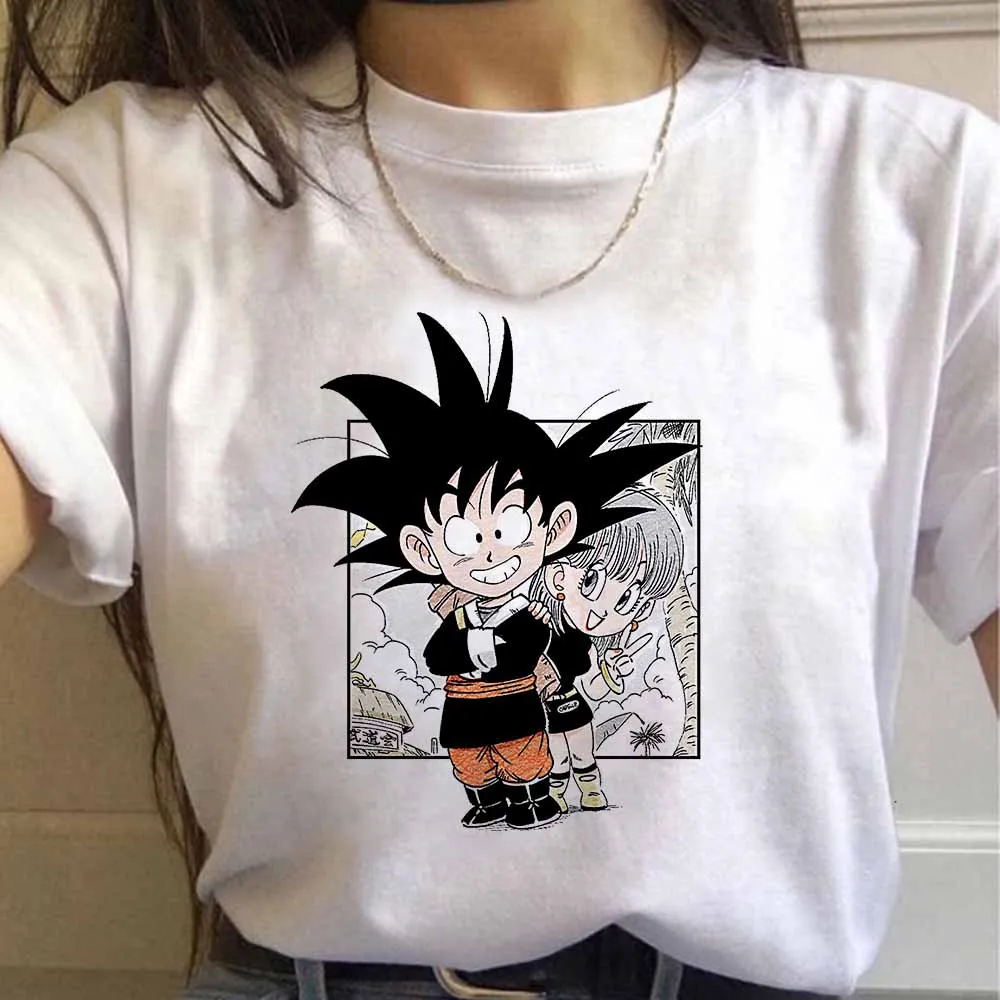 2021 Dragon Ball Ženska t-shirt Moda Anime sina Goku kratkih rukava Casual odjeća Crtići majica Harajuku Print Ženska t-shirt Majice Slika  2