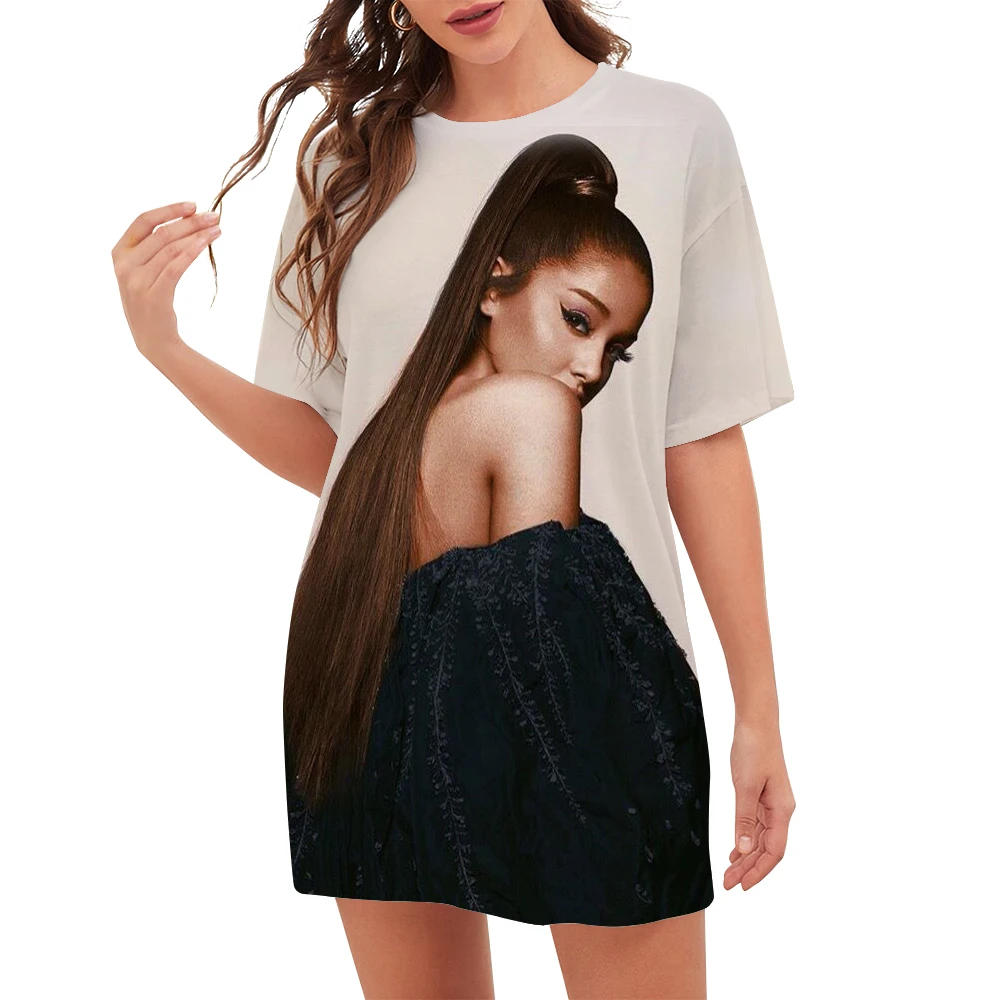 CLOOCL Popularne zvijezde Ariana Grande Trendy ženske slobodne majice kratki rukav Majice sa 3D ispis znakova Ženske majice Harajuku Slika  4