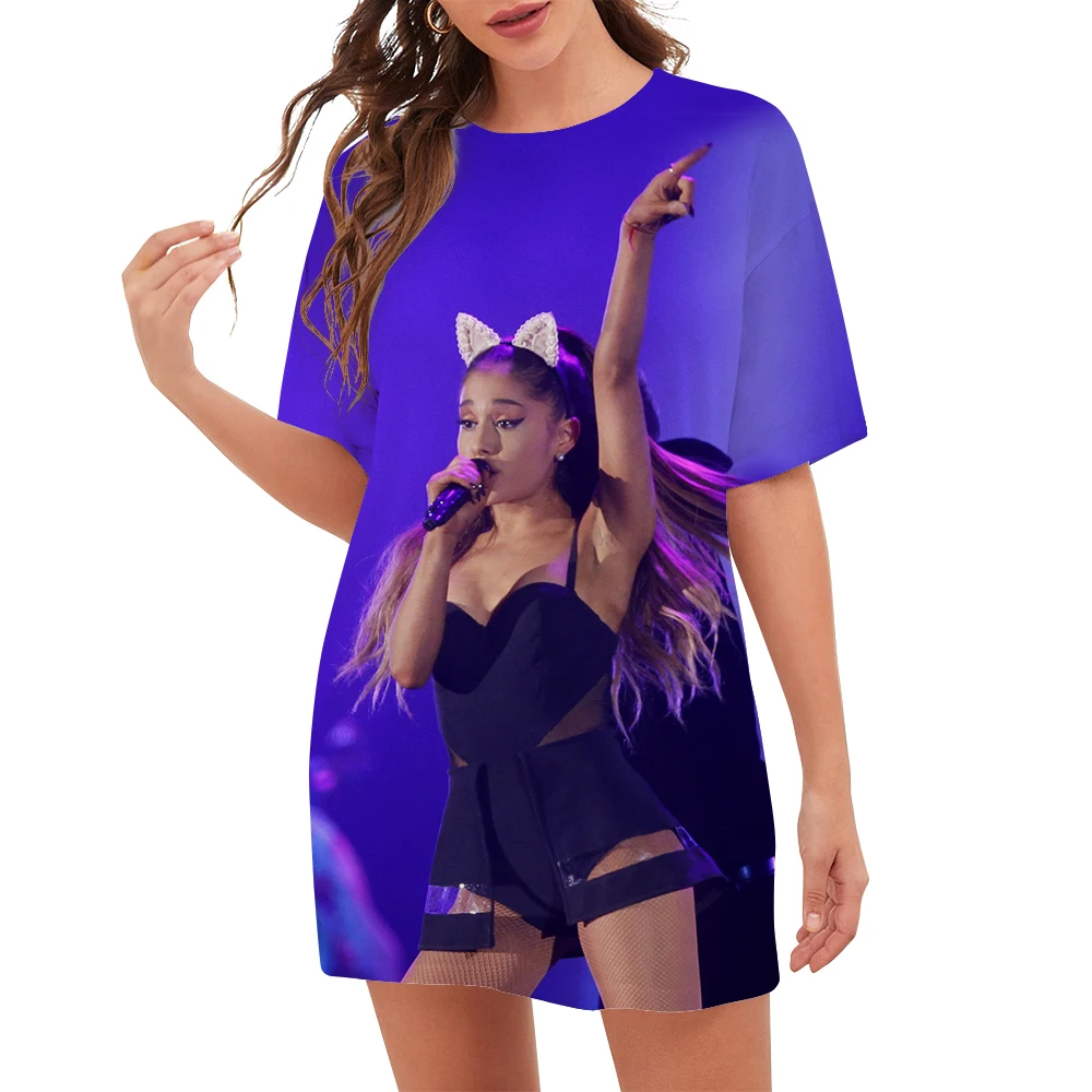 CLOOCL Popularne zvijezde Ariana Grande Trendy ženske slobodne majice kratki rukav Majice sa 3D ispis znakova Ženske majice Harajuku Slika  5