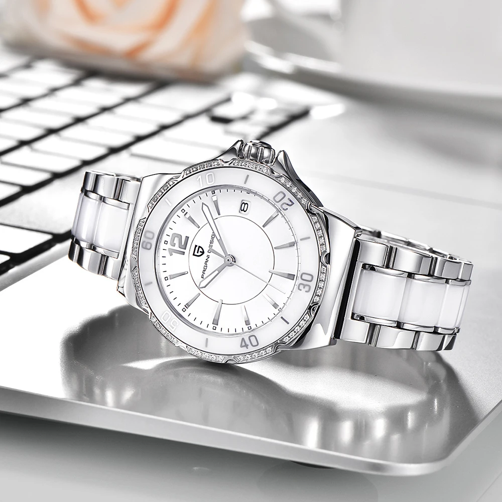 2021 Novi Dizajn PAGANI brend Ženske kvarcni sat visoko kvalitetni keramički narukvica Moderan sportski sat Relegio Feminino Slika  1