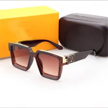 Korporativni dizajn gospodo retro sunčane naočale Luksuzni naočale UV400 Gospodo četvrtaste naočale za vožnju crne naočale sadrži kutiju