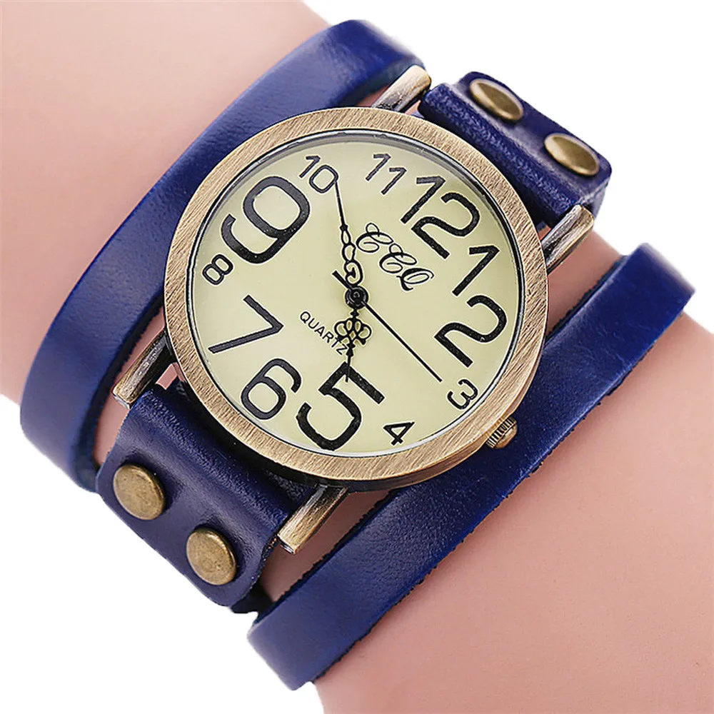 2022 Luksuzni Brand Vintage sat-narukvica od kože kravlja koža Ženske kožne bambus ženski sat Klasični satovi 2022 Relogio Feminino Slika  1