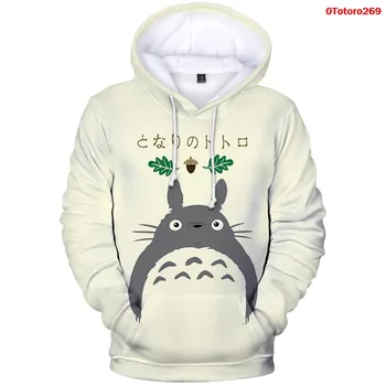 Kawai Anime Totoro 3D Hoodies Jesen Zima Svakodnevne veste Muški Ženski Modni pulover s Kapuljačom Moj Susjed Totoro Odijevanje
