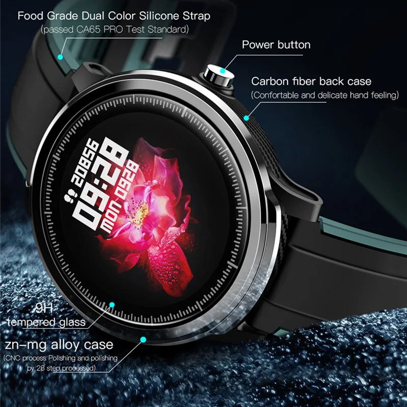 Novi Sportski Muški Pametnih satova za trčanje Otkucaja Srca Bluetooth Pedometar za mjerenje krvnog Tlaka, Pametni sat za iphone Huawei Samsung Xiaomi Slika  3
