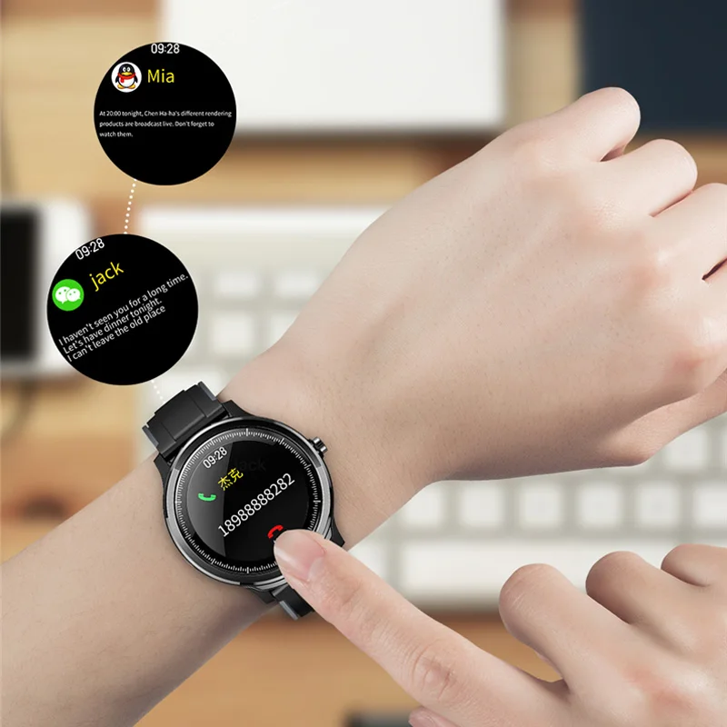 Novi Sportski Muški Pametnih satova za trčanje Otkucaja Srca Bluetooth Pedometar za mjerenje krvnog Tlaka, Pametni sat za iphone Huawei Samsung Xiaomi Slika  5