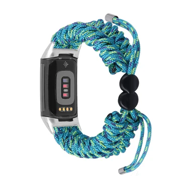 Tkanina, pleteni ropes remen za Fitbit Charge 5 remen za narukvice Podesiva Ženski Muški Remen za pametne sati fitbit charge 5