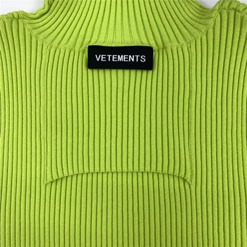 Džemper Vetements s visokim ulivni muškaraca i žena 1:1 High-end džemper s logotipom Vetements, Novi pulover VTM, приталенный