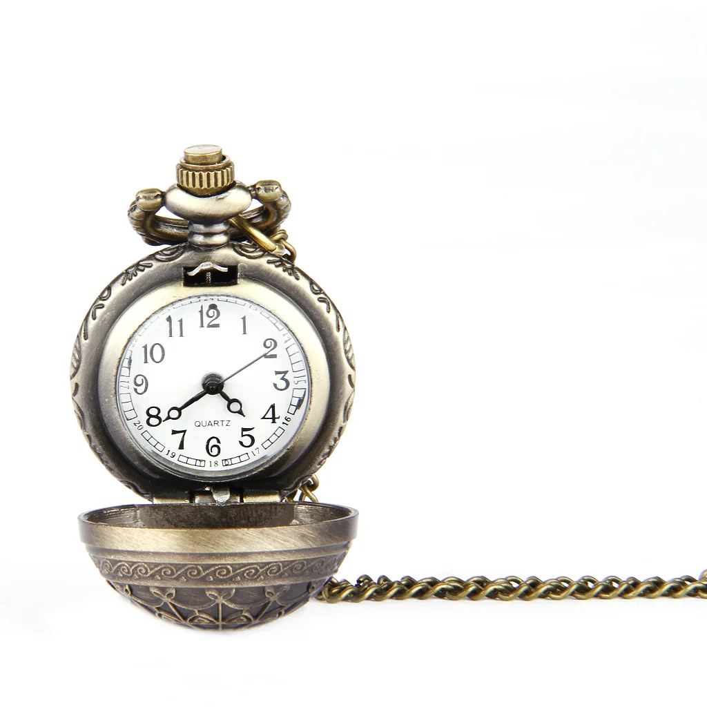 6034Хот koreanska verzija retro-male kemijske sati u obliku paučine s ogrlicu u obliku para džep sati Slika  2