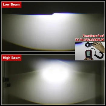 H7 Mini-Objektiv Za Automobile Bi-led Projektor Leće Za Podešavanje prednjih Svjetala H4 9006 9006 Led Svjetiljka 3350LM 1,8