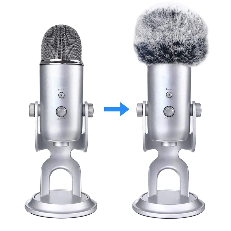 Novi mikrofon Furry Windsn mikrofon filter pjene na vjetrobransko staklo, koristi se kao krzna pokriće za plave Yeti, Pro Usb конденсаторные mikrofoni Slika  3