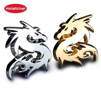 Hotsticker Logo Zmaj Naljepnica za Automobil Amblem Auto Moto 3D Kromirani Metal Ikona ukrašavanje Prozora Prtljažnika Univerzalne Naljepnice Pribor