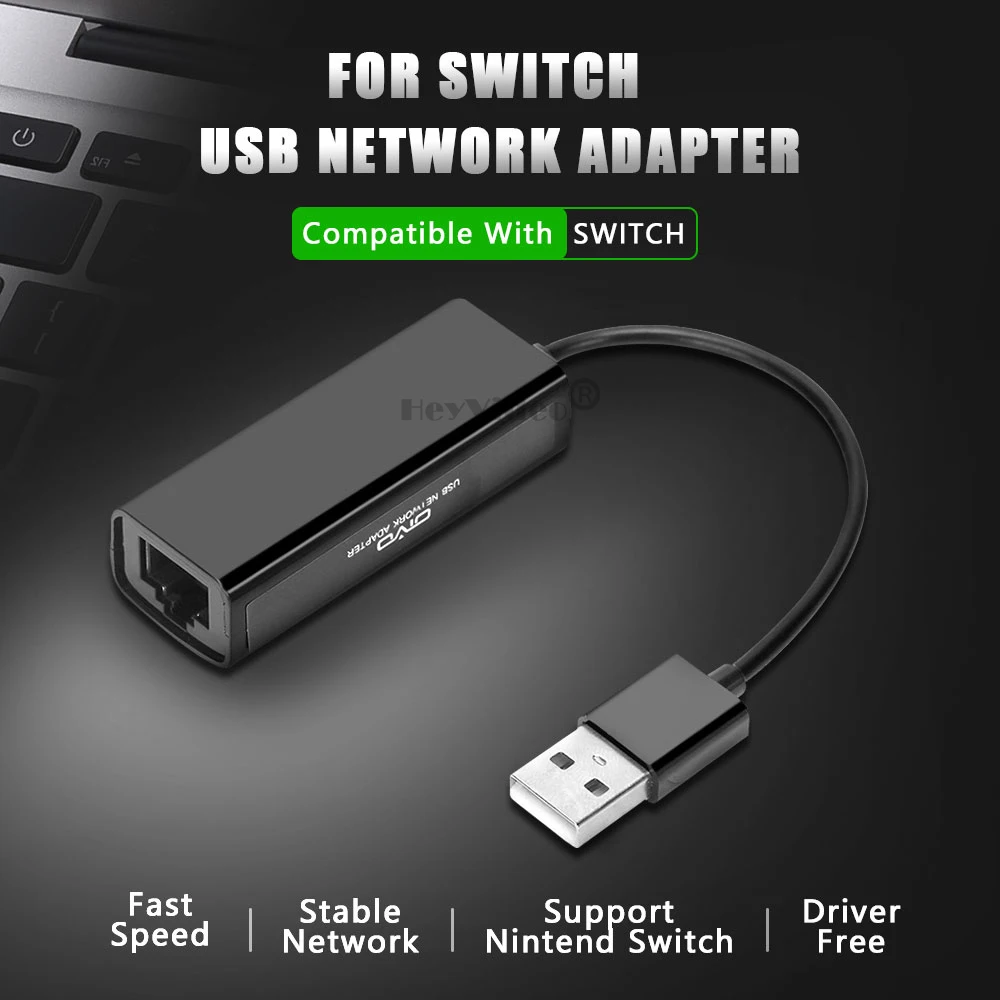 Za Nintendo Switch USB Ethernet Adapter 100 Mbit / s USB 2.0 Ethernet Mrežna kartica za Windows 10 Xiaomi Mi Box 3 Дропшиппинг Slika  1