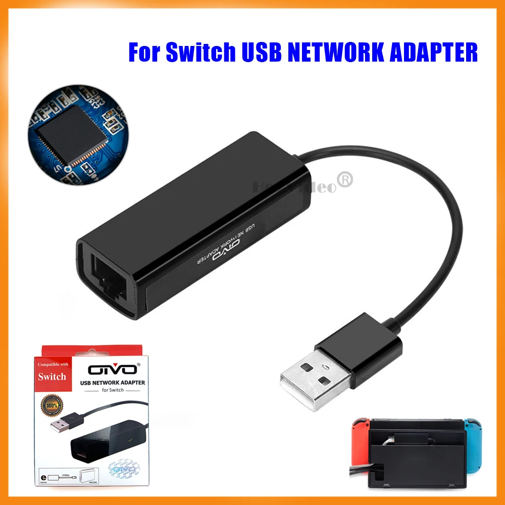 Za Nintendo Switch USB Ethernet Adapter 100 Mbit / s USB 2.0 Ethernet Mrežna kartica za Windows 10 Xiaomi Mi Box 3 Дропшиппинг Slika  3