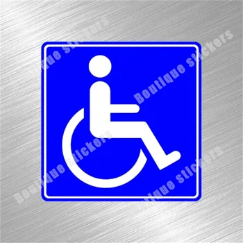 Invalidska kolica Ženska Plava Pozadina Bijela Bočna Invalidska kolica Tamno plava Naljepnica za Logo Invalidskih kolica Znak Teškoćama Upozorenje