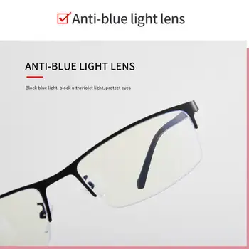 Naočale za kratkovidnost sa anti-plavo svjetlo od metala sa pola okviri Za muškarce, Ultra light, završio je, kratkovidan naočale Za žene -1.0 -1.5 -2.0 -3.0 -4.0