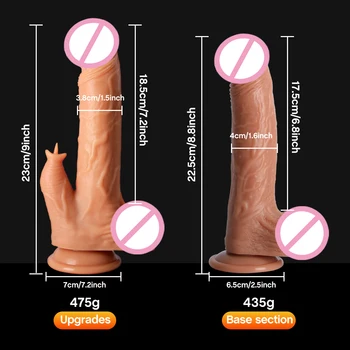 Dildo Realan Ženski Masturbator Lesbian Silikonski Penis Seks-Igračka Vibracioni Dildo Teleskopski Penis Za žene Stimulator Klitorisa