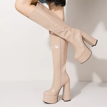 DORATASIA Veliki Veličina 34-43 Potpuno Nove, ženske cipele na debelom visoke potpetice Modni čvrste cipele na platformu Za žene 2021 Večernje seksi cipele za žene