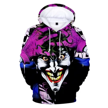 Haha Joker 3D Majica sa po cijeloj površini Veste za muškarce/žene Hip-hop Zabavna jesen ulica odjeća 3D Joker Hoodies Majica za parove Odijevanje