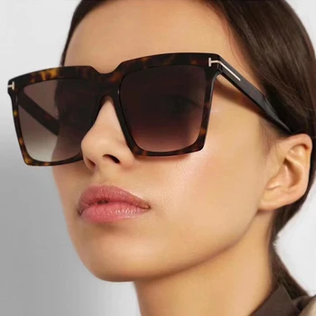 Modni Brand Ogroman Trg Ženske Sunčane Naočale Luksuzne Ženske gradijent ispunjava sunčane naočale Sunčane Naočale Na otvorenom Oculos Feminino De Sol Gafas
