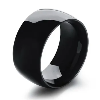 MOREDEAR 12 mm Black jet crna Titan Čeličnih Prstena za prste Za muškarce i žene u Večernjim nakit Večernje prsten
