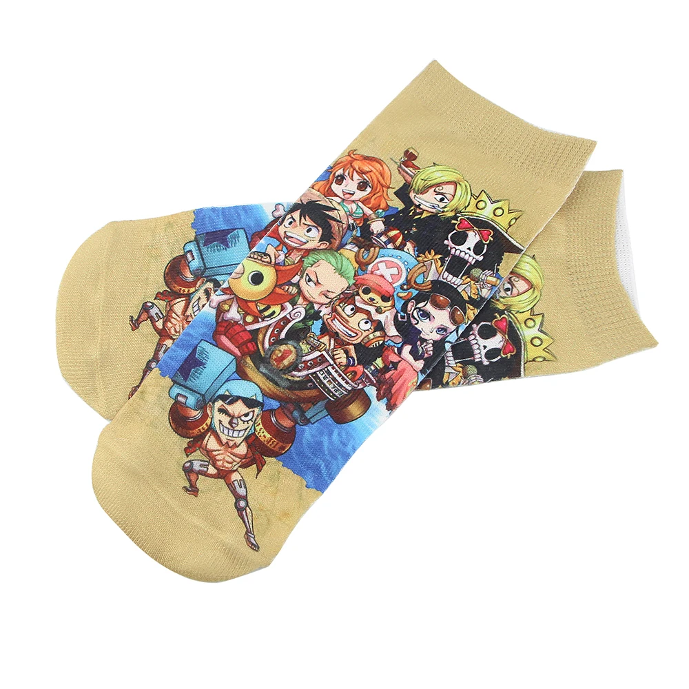 ZF1945 1 par Anime Čarape Luffy Pirate Kralj Cool Čarape s likovima Udoban prozračna Modni Novitet Za prijatelje Ljubitelje Anime Slika  1