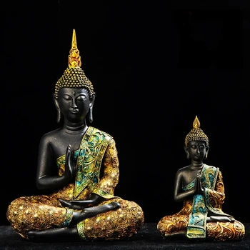 2020 Novi Kip Buddhe Tajland Skulptura Buddhe Zelena Smola Ručni Rad Budizam Hinduistički Фэншуй Kipić Meditacija Kućni Dekor