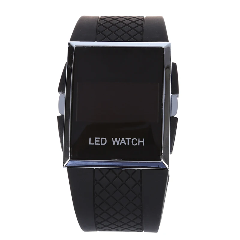 Izdržljiva svakodnevne strme crnci sportski sat za muškarce LED digitalni muški sat na poklon Slika  0